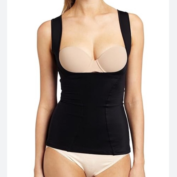 MAIDENFORM black Wear Your Own Bra Shapewear Torsette shaping tank #FL1866 NWT - Picture 1 of 4